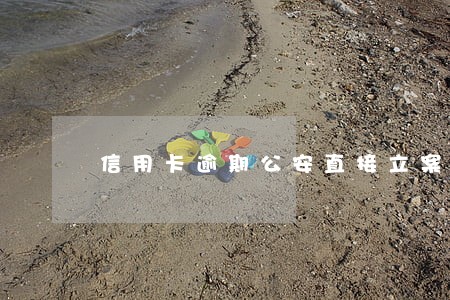 信用卡逾期公安直接立案了 信用卡逾期公安直接立案了