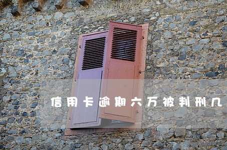 信用卡逾期六万被判刑几年 信用卡逾期六万被判刑几年