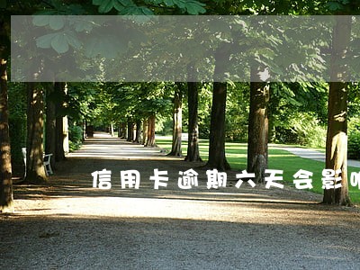 信用卡逾期六天会影响征信 信用卡逾期六天会影响征信