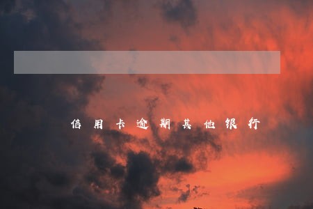 信用卡逾期其他银行