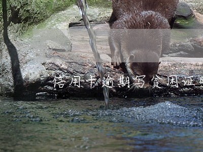 信用卡逾期写贫困证明怎么写 信用卡逾期写贫困证明怎么写