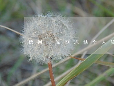 信用卡逾期冻结个人资产 信用卡逾期冻结个人资产