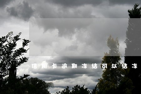 信用卡逾期冻结可以结冻嘛