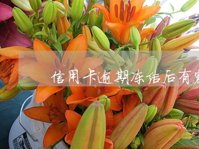 信用卡逾期冻结后有额度 信用卡逾期冻结后有额度