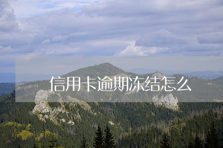 信用卡逾期冻结怎么 信用卡逾期冻结怎么