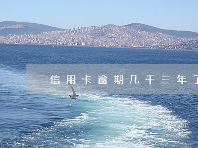 信用卡逾期几千三年了会坐牢吗 信用卡逾期几千三年了会坐牢吗