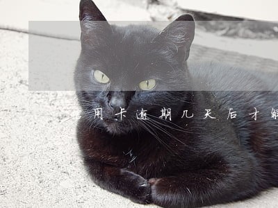 信用卡逾期几天后才解冻