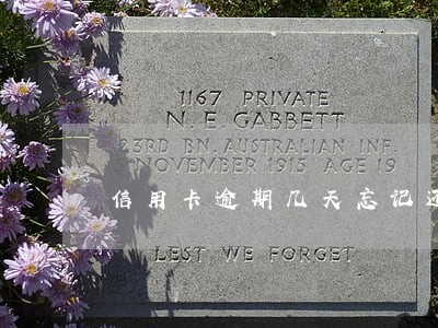 信用卡逾期几天忘记还了 信用卡逾期几天忘记还了