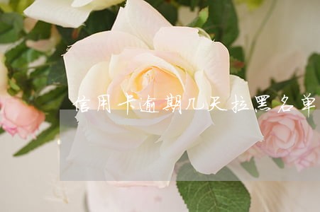 信用卡逾期几天拉黑名单 信用卡逾期几天拉黑名单