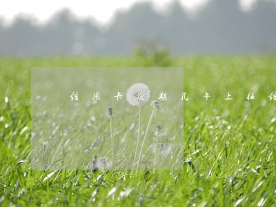 信用卡逾期几年上征信