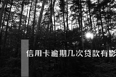 信用卡逾期几次贷款有影响 信用卡逾期几次贷款有影响