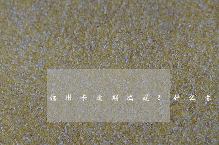 信用卡逾期出现2什么意思 信用卡逾期出现2什么意思