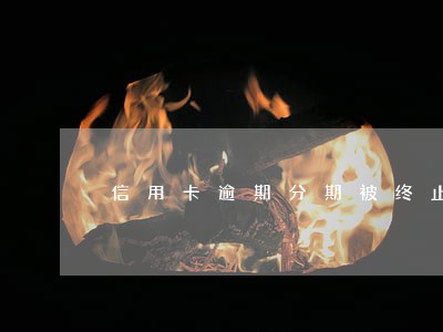 信用卡逾期分期被终止怎么办