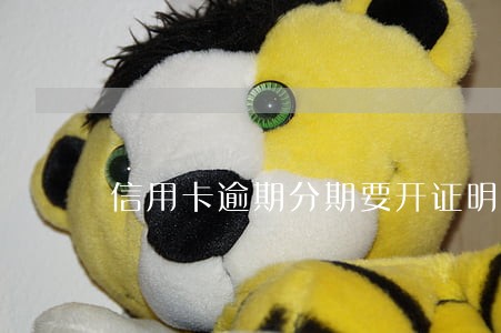 信用卡逾期分期要开证明 信用卡逾期分期要开证明