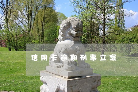 信用卡逾期刑事立案