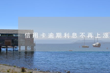 信用卡逾期利息不再上涨