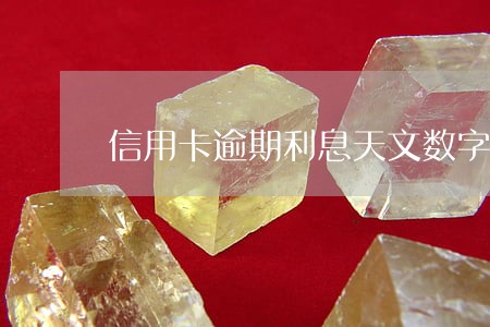信用卡逾期利息天文数字 信用卡逾期利息天文数字