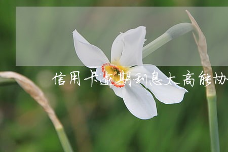 信用卡逾期利息太高能协商吗 信用卡逾期利息太高能协商吗