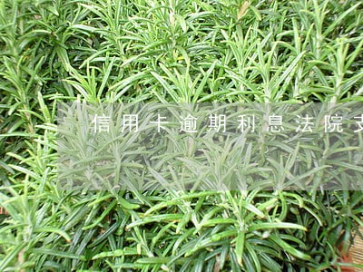 信用卡逾期利息法院支持多少 信用卡逾期利息法院支持多少