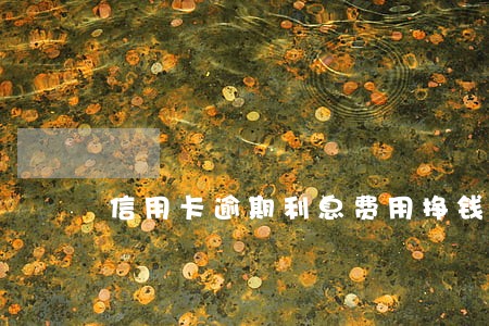 信用卡逾期利息费用挣钱 信用卡逾期利息费用挣钱