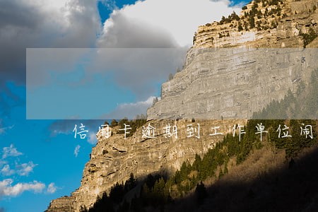 信用卡逾期到工作单位闹事