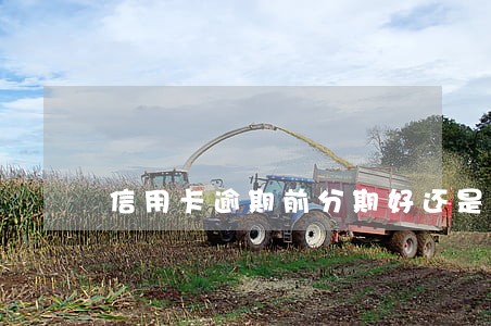信用卡逾期前分期好还是不分期好