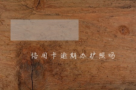 信用卡逾期办护照吗
