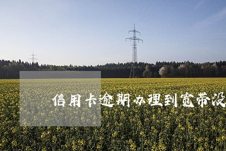 信用卡逾期办理到宽带没 信用卡逾期办理到宽带没
