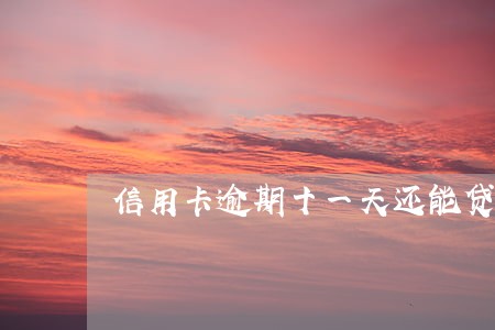 信用卡逾期十一天还能贷款不 信用卡逾期十一天还能贷款不