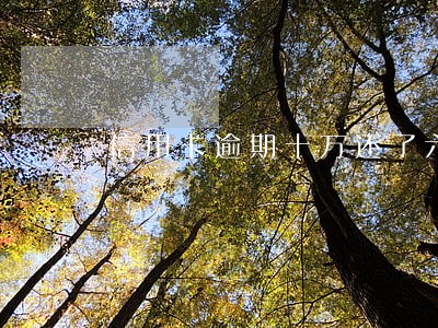 信用卡逾期十万还了六万 信用卡逾期十万还了六万