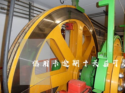 信用卡逾期十天后可以消除吗 信用卡逾期十天后可以消除吗