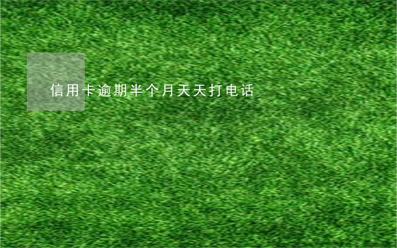 信用卡逾期半个月天天打电话 信用卡逾期半个月天天打电话