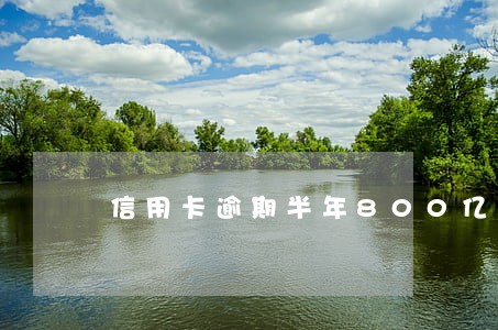 信用卡逾期半年800亿 信用卡逾期半年800亿