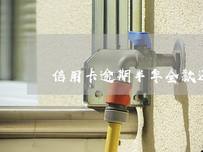 信用卡逾期半年全款还