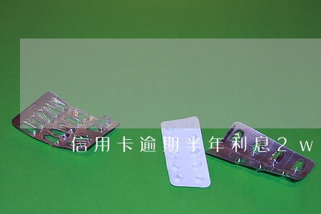 信用卡逾期半年利息2w多 信用卡逾期半年利息2w多