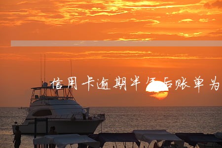 信用卡逾期半年后账单为0 信用卡逾期半年后账单为0