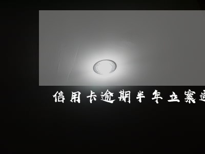 信用卡逾期半年立案通知单 信用卡逾期半年立案通知单