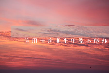 信用卡逾期半年能不能办储蓄卡