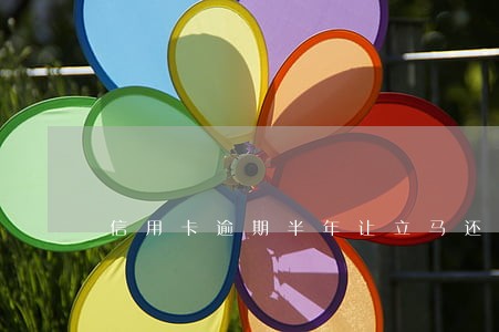 信用卡逾期半年让立马还款