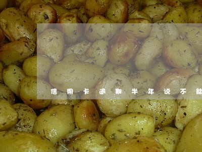 信用卡逾期半年说不能分期