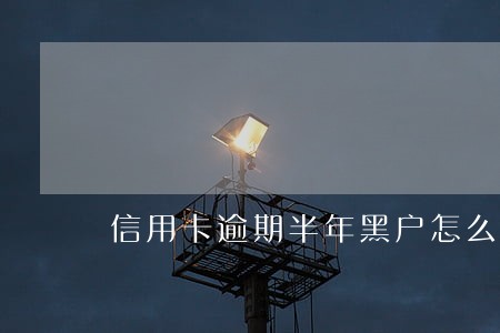 信用卡逾期半年黑户怎么办 信用卡逾期半年黑户怎么办