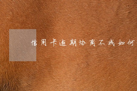 信用卡逾期协商不成如何求助