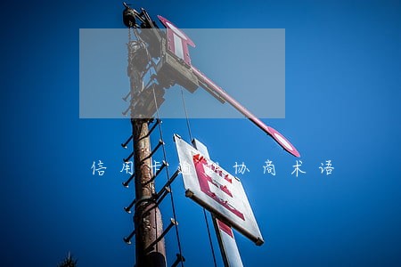 信用卡逾期协商术语 信用卡逾期协商术语