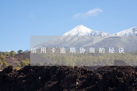 信用卡逾期协商的秘诀