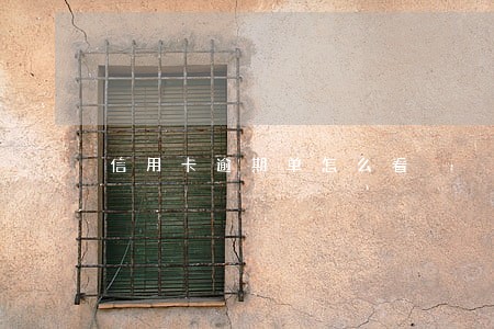 信用卡逾期单怎么看