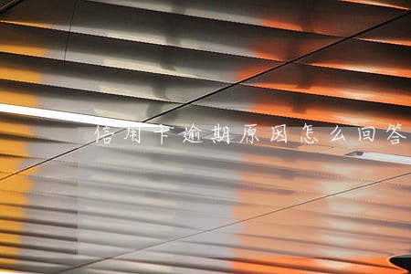 信用卡逾期原因怎么回答 信用卡逾期原因怎么回答