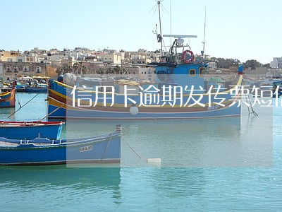 信用卡逾期发传票短信 信用卡逾期发传票短信