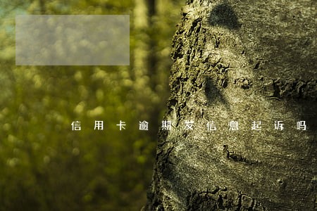 信用卡逾期发信息起诉吗
