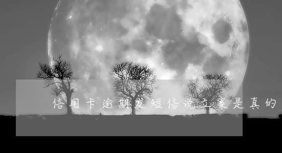 信用卡逾期发短信说立案是真的 信用卡逾期发短信说立案是真的