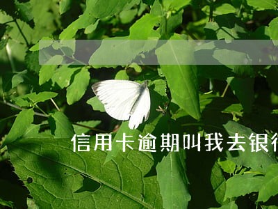 信用卡逾期叫我去银行 信用卡逾期叫我去银行